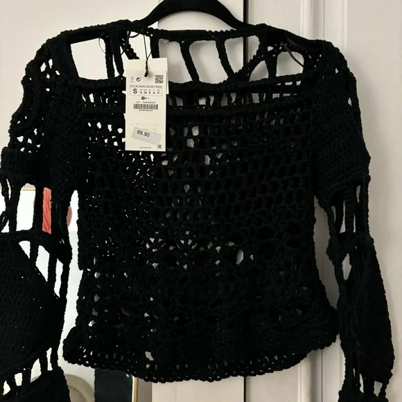 Zara CROCHET SWEATER - LIMITED EDITION
